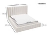 Polsterbett mit Bettkasten und Lattenrost 140x200 Rotto Creme