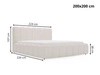 Polsterbett mit Bettkasten und Lattenrost 200x200 Smile Braun