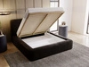 Polsterbett mit Bettkasten und Lattenrost 160x200 Amaro Schwarz