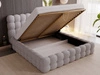 Polsterbett mit Bettkasten und Lattenrost 160x200 Twist Grau