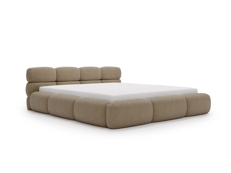Polsterbett mit Bettkasten und Bettrost 160x200 Sweet Low Braun