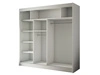 Schiebetürenschrank mit Lamellen 200 cm Loreto Schwarz