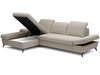 Ecksofa L-Form Links mit Schlaffunktion und Bettkasten Hannover Hellbraun