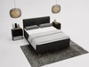 Boxspringbett mit Bettkasten 140x200 Forte Schwarz