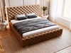Polsterbett mit Bettkasten und Lattenrost 180x200 Astra Braun