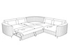 Ecksofa L-Form Links mit Schlaffunktion und Bettkasten Limon Grau