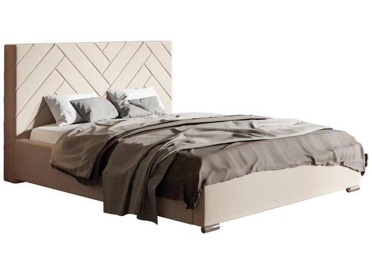 Polsterbett mit Bettkasten und Lattenrost 120x200 Toreto Beige