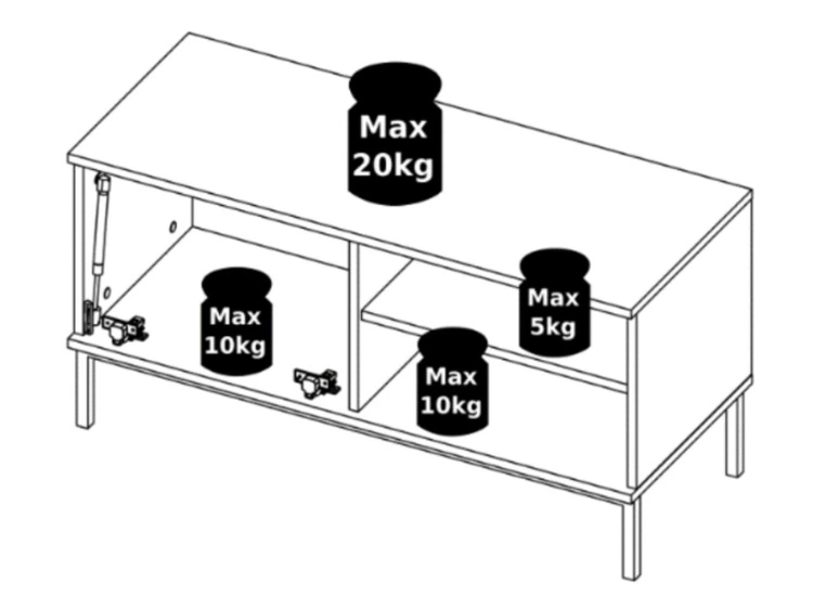 TV-Lowboard mit Türen 100 cm Soroko Schwarz