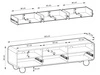 TV-Lowboard 160 cm mit Schubladen auf Kugelfüßen Soffio Kaschmir