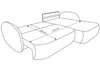 Ecksofa L-Form Rechts mit Schlaffunktion und Bettkasten Oreo Creme