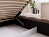 Polsterbett mit Bettkasten und Lattenrost 120x200 Cloud Low Bouclé-Stoff Braun
