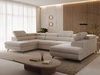 Wohnlandschaft mit Schlaffunktion und Bettkasten Argon Beige