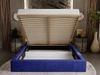 Polsterbett mit Bettkasten und Lattenrost 140x200 Apollo Blau