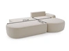 Ecksofa L-Form Links mit Schlaffunktion und Bettkasten Aurio O Grau