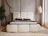 Polsterbett mit Bettkasten und Lattenrost 180x200 Bubble Beige