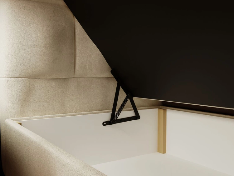 Boxspringbett mit Bettkasten 140x200 Alicante Beige