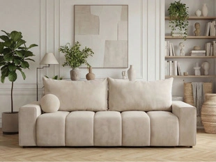 Schlafsofa mit Bettfunktion und Bettkasten Miro Beige
