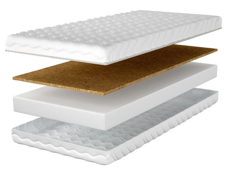 Schaumstoffmatratze mit Kokosmatte und abnehmbarem Bezug Tomi 10 160x200
