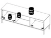 TV-Lowboard mit Türen 150 cm Soroko Weiß