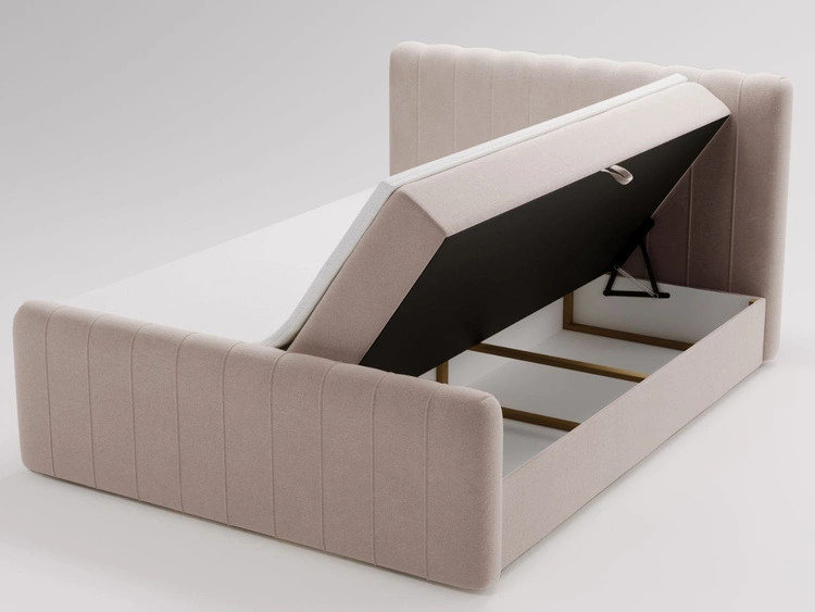 Boxspringbett mit Bettkasten 160x200 Osteno Beige