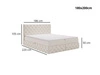 Boxspringbett mit Bettkasten 180x200 Canolo Dunkelblau