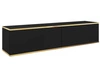 TV-Lowboard Hänge mit Türen 135 cm Diolo Schwarz mit glatter Front
