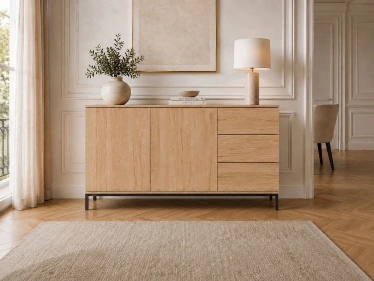Kommode mit Türen und Schubladen Soroko Hickory