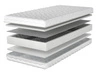Bonell-Federkernmatratze mit Polyurethanschaum Formo 80x200