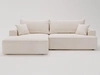 Ecksofa L-Form Links mit Schlaffunktion und Bettkasten California Creme