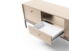 TV-Lowboard mit Schublade und Türen mit Schwarz Metallbeinen Amor Beige