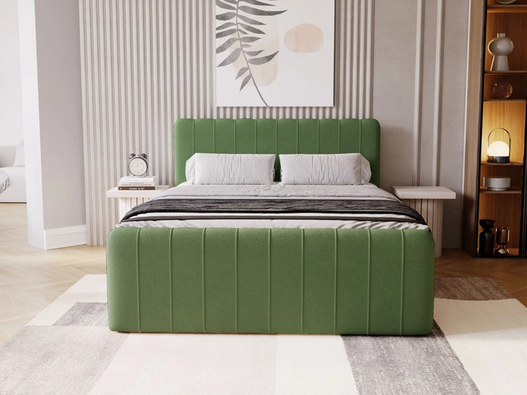 Boxspringbett mit Bettkasten 120x200 Osteno Grün