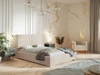 Polsterbett mit Bettkasten und Lattenrost 180x200 Tesis Beige