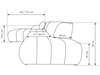 Ecksofa L-Form mit Schlaffunktion und Bettkasten Lisso Rechts Braun