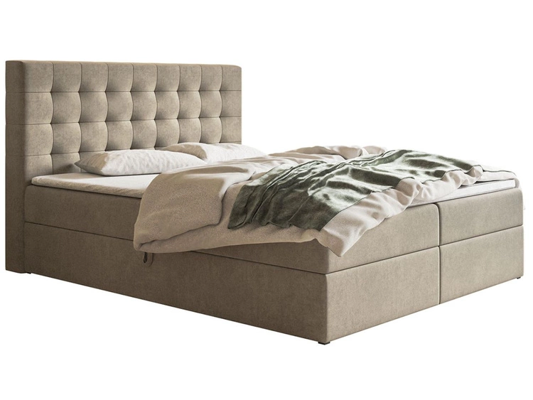 Boxspringbett mit Bettkasten 180x200 Denza Beige