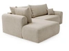 Ecksofa L-Form mit Schlaffunktion und Bettkasten Savana Bis Beige