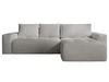 Ecksofa L-Form Rechts mit Schlaffunktion und Bettkasten Portland Hellgrau