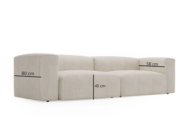 Sofa Moderne Cord Sofa für Wohnzimmer Landi Beige