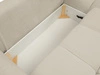 Ecksofa L-Form mit Schlaffunktion und Bettkasten Bene Beige
