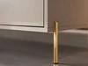 TV-Lowboard im Glamour-Stil mit Türen auf geraden goldenen Füßen Vivance, Kaschmir Hochglanz