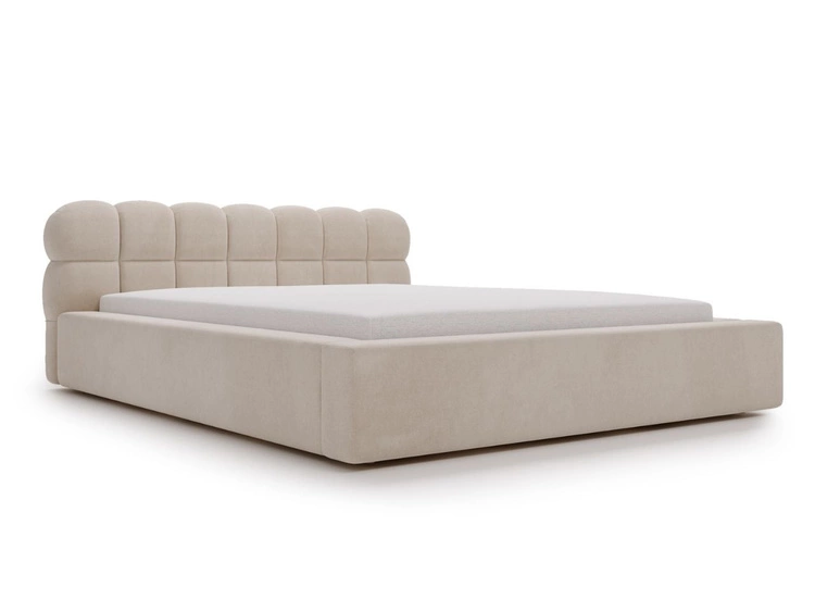 Polsterbett mit Bettkasten und Lattenrost 140x200 Plaza Beige