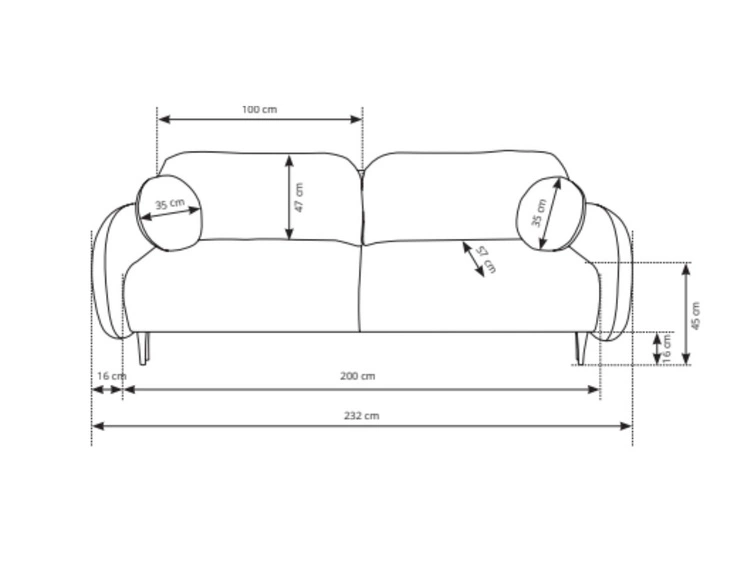 Schlafsofa mit Bettfunktion und Bettkasten Alta Grau