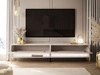 TV-Schrank für das Wohnzimmer 180 cm mit goldenen Metallbeinen und LED-Beleuchtung Aurelie Kaschmir matt