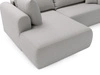 Ecksofa L-Form mit Schlaffunktion und Bettkasten Savana Bis Grau