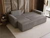 Modernes Ecksofa mit Schlaffunktion und Stauraum Prato L Grau