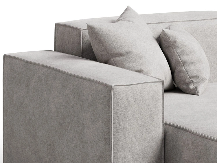 Ecksofa L-Form Links Arizona Hellgrau