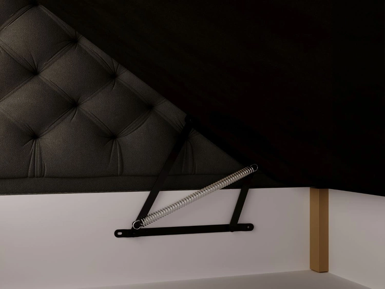 Boxspringbett mit Bettkasten 180x200 Bergamo Dunkelgrau
