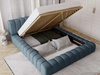 Polsterbett mit Bettkasten und Lattenrost 180x200 Italia Blau