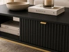 Couchtisch mit Stauraum Amber Schwarz, Gold Frame
