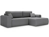 Ecksofa mit Schlaffunktion und Bettkasten Belvio rechts Dunkelgrau
