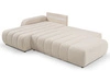 Ecksofa mit Schlaffunktion und Bettkasten Links Adoro Hellbeige